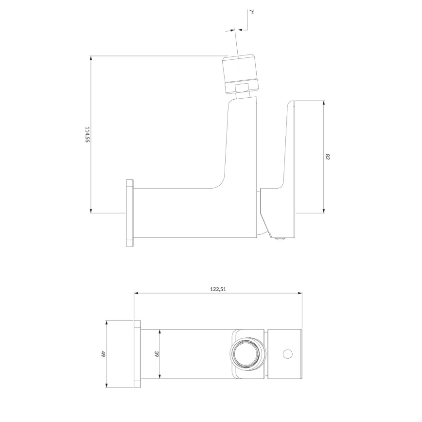 OMNIRES PM7420BL - Bidetarmatur PARMA 12,25 cm matt schwarz