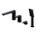 OMNIRES PM7432BL - Badewannenarmatur 4-Loch PARMA matt schwarz