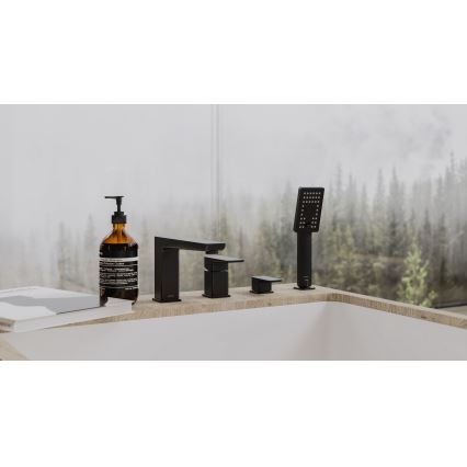 OMNIRES PM7432BL - Badewannenarmatur 4-Loch PARMA matt schwarz