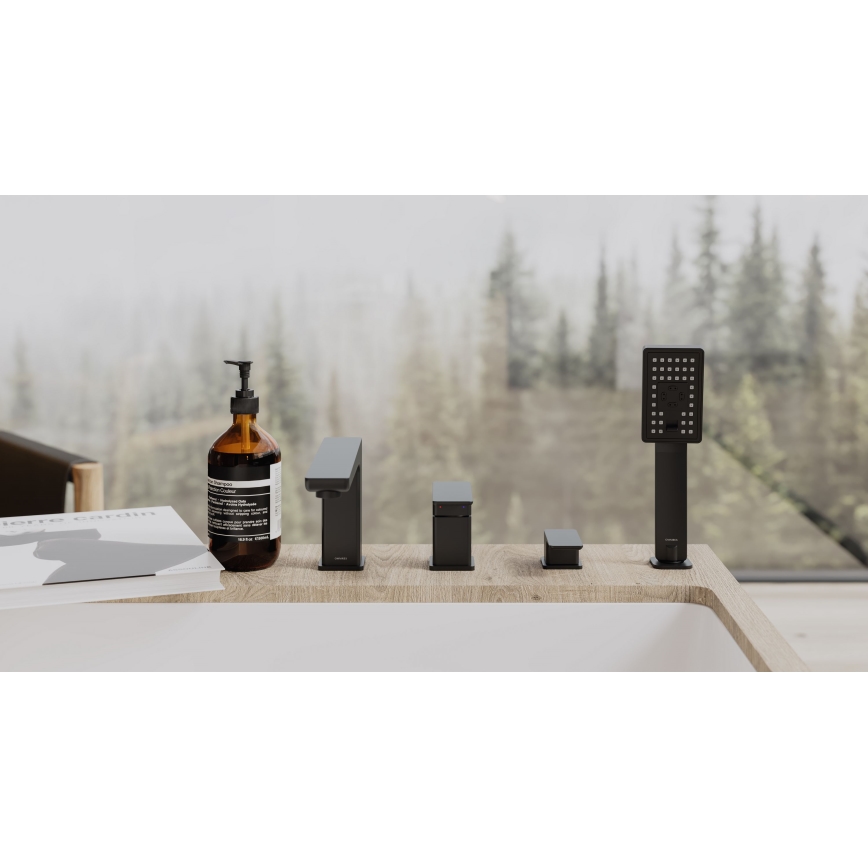 OMNIRES PM7432BL - Badewannenarmatur 4-Loch PARMA matt schwarz