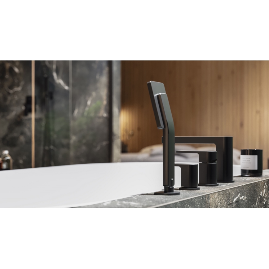 OMNIRES PM7432BL - Badewannenarmatur 4-Loch PARMA matt schwarz