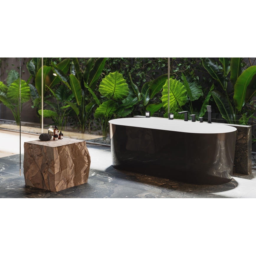 OMNIRES PM7432BL - Badewannenarmatur 4-Loch PARMA matt schwarz