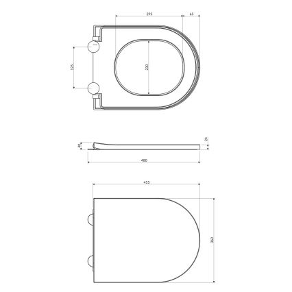OMNIRES TAMPADEBP - Toilettensitz SoftClose TAMPA Duroplast/glänzend weiß