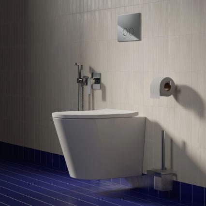 OMNIRES TAMPAMWBP - Wand-WC mit SoftClose-Sitz TAMPA, Keramik / Hochglanzweiß