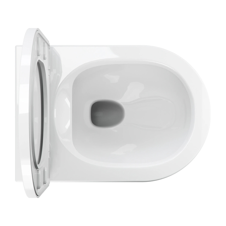 OMNIRES TAMPAMWBP - Wand-WC mit SoftClose-Sitz TAMPA, Keramik / Hochglanzweiß