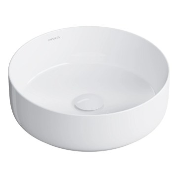 OMNIRES TULSA355BP - Aufsatzwaschbecken TULSA Ø 36 cm Keramik/hochglänzend weiß