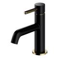 OMNIRES Y1210NBLGL - Waschtischarmatur Y 16,2 cm matt schwarz/glänzend gold