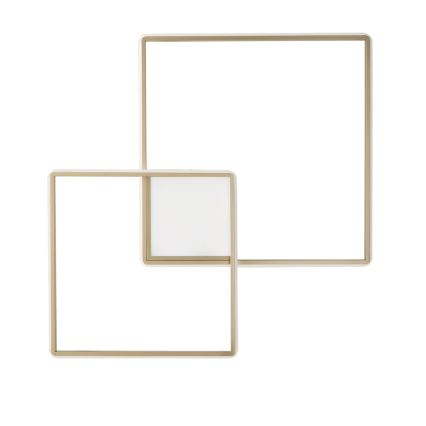 Ondaluce - Dimmbare LED-Deckenleuchte DOWEL LED/46W/230V 55x55 cm Gold