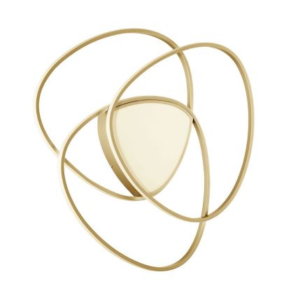 Ondaluce - Dimmbare LED-Deckenleuchte ROSE LED/80W/230V 71x76 cm goldfarben