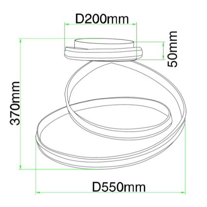 Ondaluce - dimmbare LED-Deckenleuchte VUELTA LED/37W/230V Ø 55 cm weiß