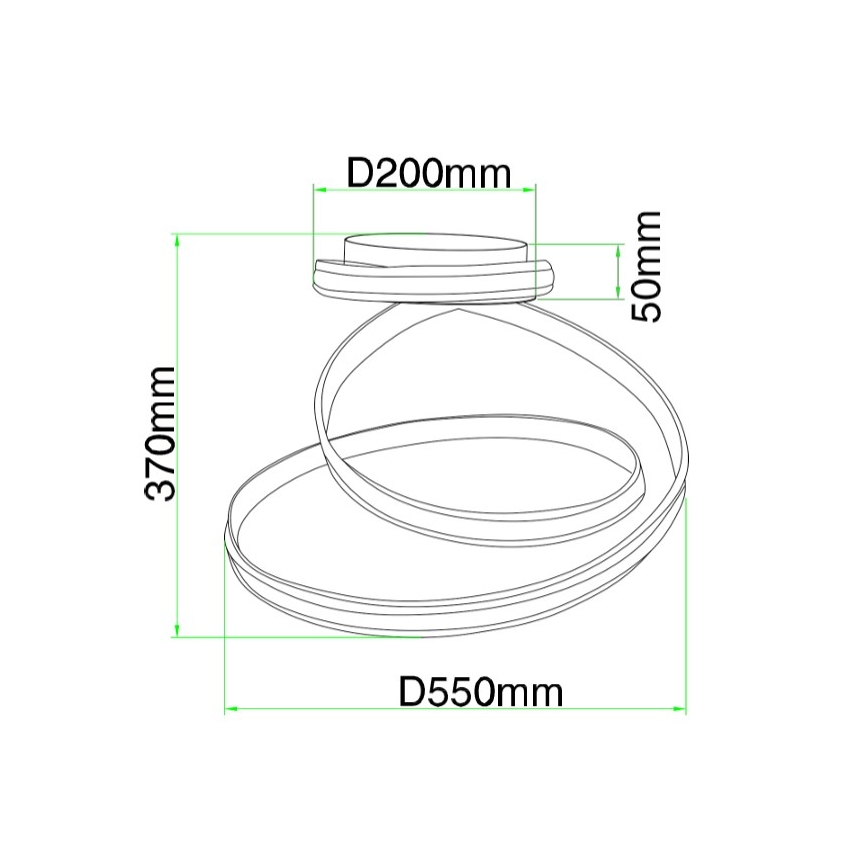 Ondaluce - dimmbare LED-Deckenleuchte VUELTA LED/37W/230V Ø 55 cm weiß