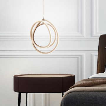 Ondaluce - dimmbare LED-Hängeleuchte an Kabel GOLDEN LED/28W/230V Ø 31,5 cm goldfarben