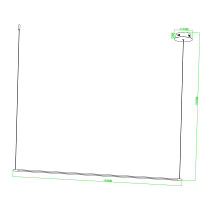 Ondaluce - dimmbare LED-Pendelleuchte an Kabel GENIUS LED/28W/230V schwarz