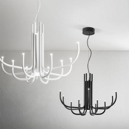 Ondaluce - Dimmbare LED-Pendelleuchte an Kabel NOUVEAU LED/35W/230V Ø 78 cm schwarz