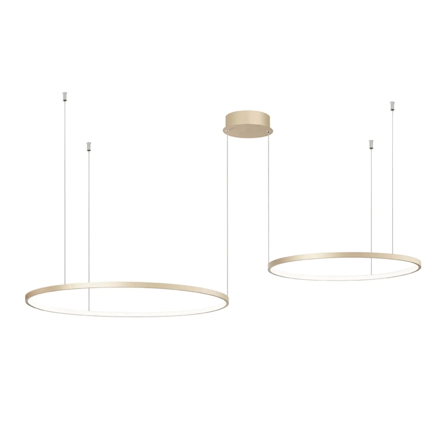 Ondaluce - LED dimmbare Pendelleuchte an Kabel SOEL LED/28W/230V + LED/38W Ø 80/60 cm goldfarben