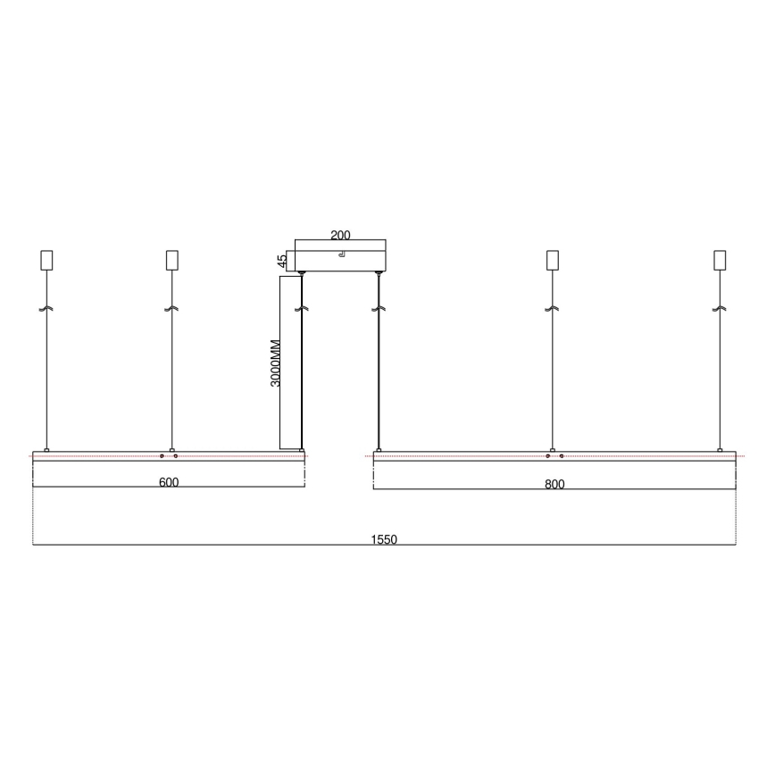 Ondaluce - LED-dimmbare Pendelleuchte an Drahtseil SOEL LED/28W/230V + LED/38W 3000/4000K Ø 80/60 cm weiß