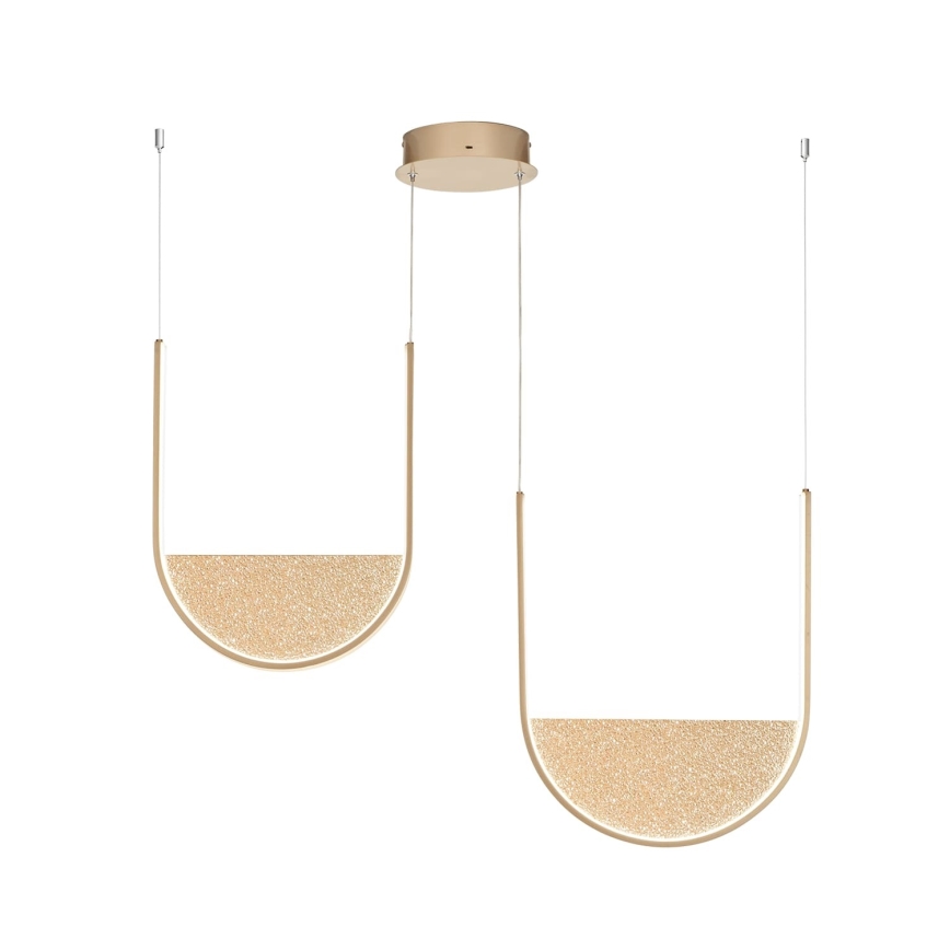 Ondaluce - dimmbare LED-Pendelleuchte an Stahlseil LOTUS LED/55W/230V goldfarben