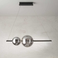 Ondaluce – Dimmbare LED-Pendelleuchte FUFI an Kabel, LED/40W/230V, schwarz/rauchschwarz