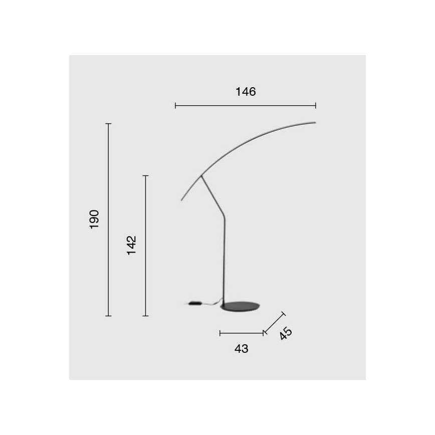 Ondaluce - Dimmbare LED-Stehleuchte FOLAGA LED/30W/230V 190 cm schwarz