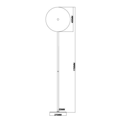 Ondaluce - dimmbare LED-Stehleuchte JOKEY LED/15W/230V 170 cm goldfarben/klar