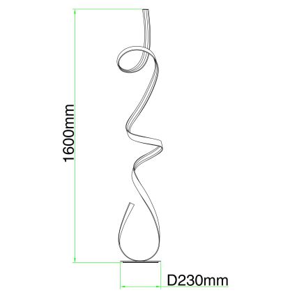 Ondaluce - dimmbare LED-Stehleuchte LUMEN LED/30W/230V, 160 cm, silber