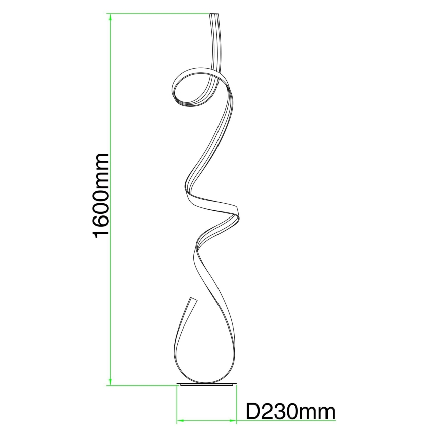 Ondaluce - dimmbare LED-Stehleuchte LUMEN LED/30W/230V, 160 cm, silber
