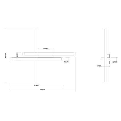 Ondaluce - Dimmbare LED-Wandleuchte MOVIDA LED/20W/230V goldfarben
