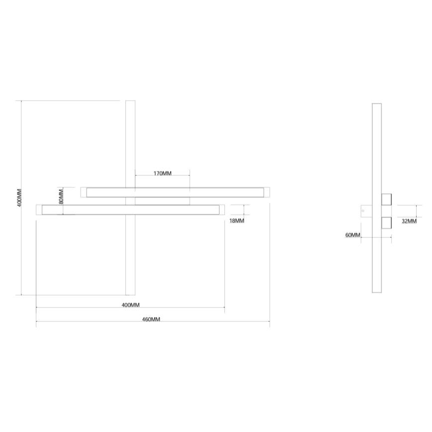 Ondaluce - Dimmbare LED-Wandleuchte MOVIDA LED/20W/230V goldfarben