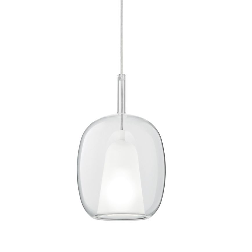 Ondaluce - Hängeleuchte am Kabel THELMA 1xE27/15W/230V Ø 19,5 cm gold/transparent