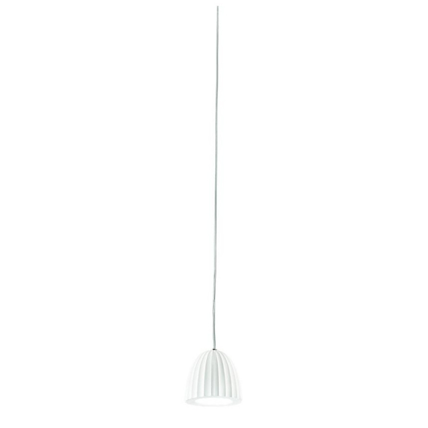 Ondaluce - Hängeleuchte mit Kabel CONCRETE 1xGU10/7,5W/230V Ø 10,5 cm Betonweiß