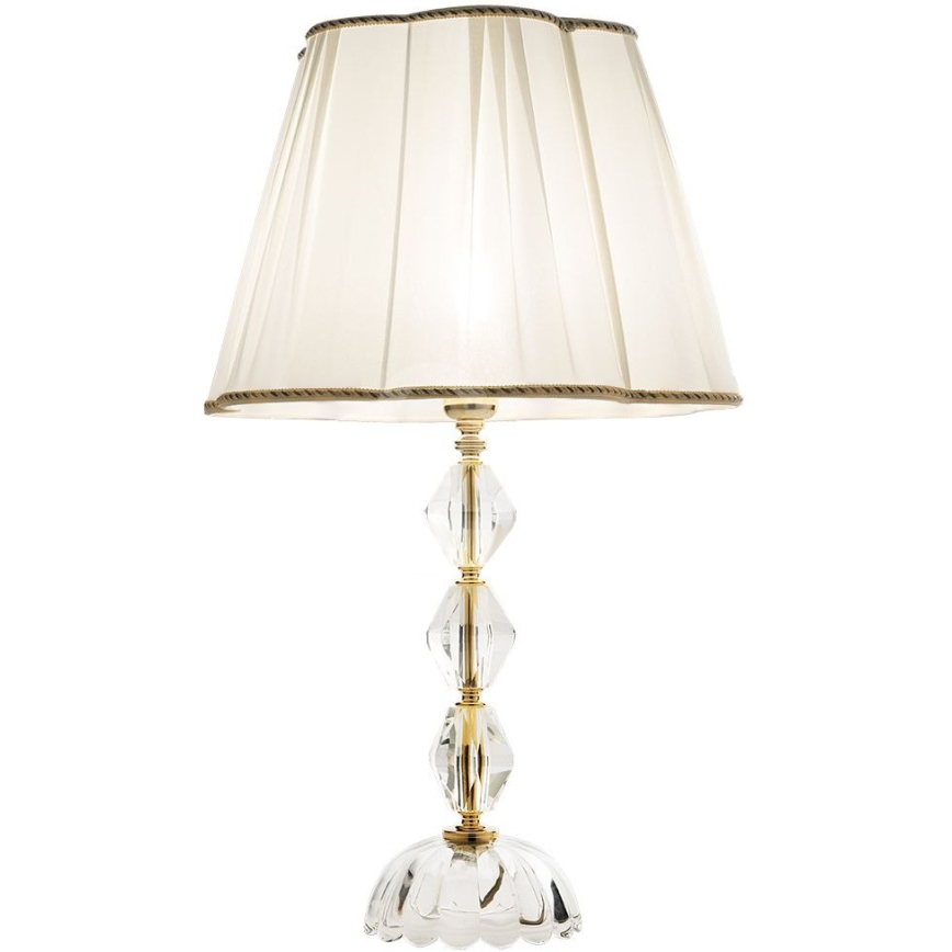 Ondaluce - Kristall-Tischleuchte BRIGIDA 1xE27/15W/230V cremefarben/klar
