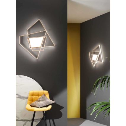 Ondaluce - LED-dimmbare Deckenleuchte GALAXY LED/90W/230V 71x84 cm Gold