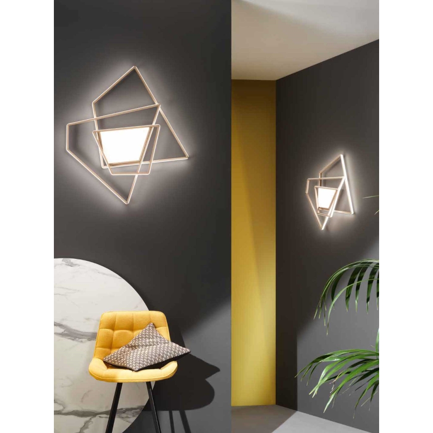 Ondaluce - LED-dimmbare Deckenleuchte GALAXY LED/90W/230V 71x84 cm Gold