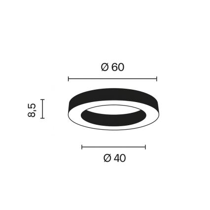 Ondaluce - dimmbare LED-Deckenleuchte GLOBUS LED/40W/230V 3000/4000K Ø 60 cm gold