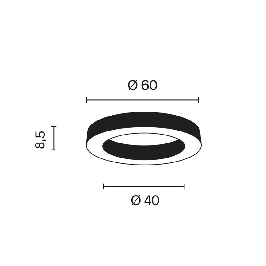 Ondaluce - dimmbare LED-Deckenleuchte GLOBUS LED/40W/230V 3000/4000K Ø 60 cm gold