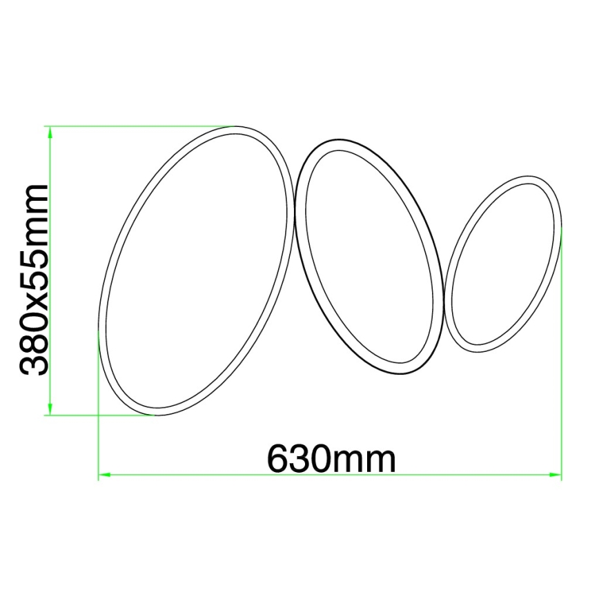 Ondaluce - LED dimmbare Deckenleuchte RICE LED/25W/230V 38x63 cm goldfarben