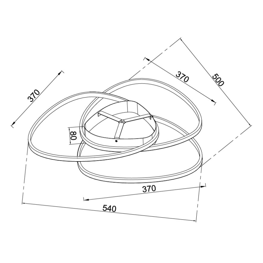 Ondaluce - LED-dimmbare Deckenleuchte ROSE LED/60W/230V goldfarben