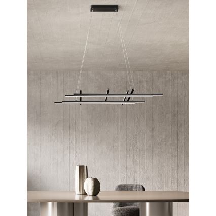 Ondaluce - LED-dimmbare Hängeleuchte an Kabel MOVIDA LED/114W/230V schwarz