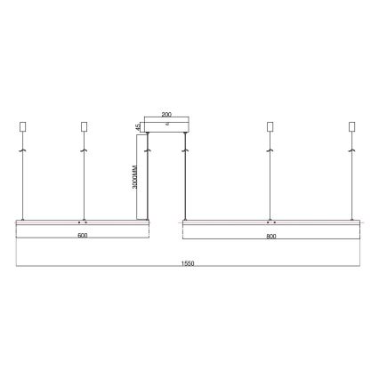 Ondaluce - dimmbare LED-Pendelleuchte SOEL mit Seilaufhängung LED/28W/230V + LED/38W Ø 80/60 cm weiß
