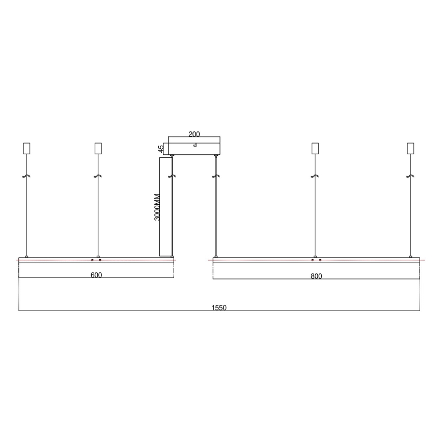 Ondaluce - dimmbare LED-Pendelleuchte SOEL mit Seilaufhängung LED/28W/230V + LED/38W Ø 80/60 cm weiß