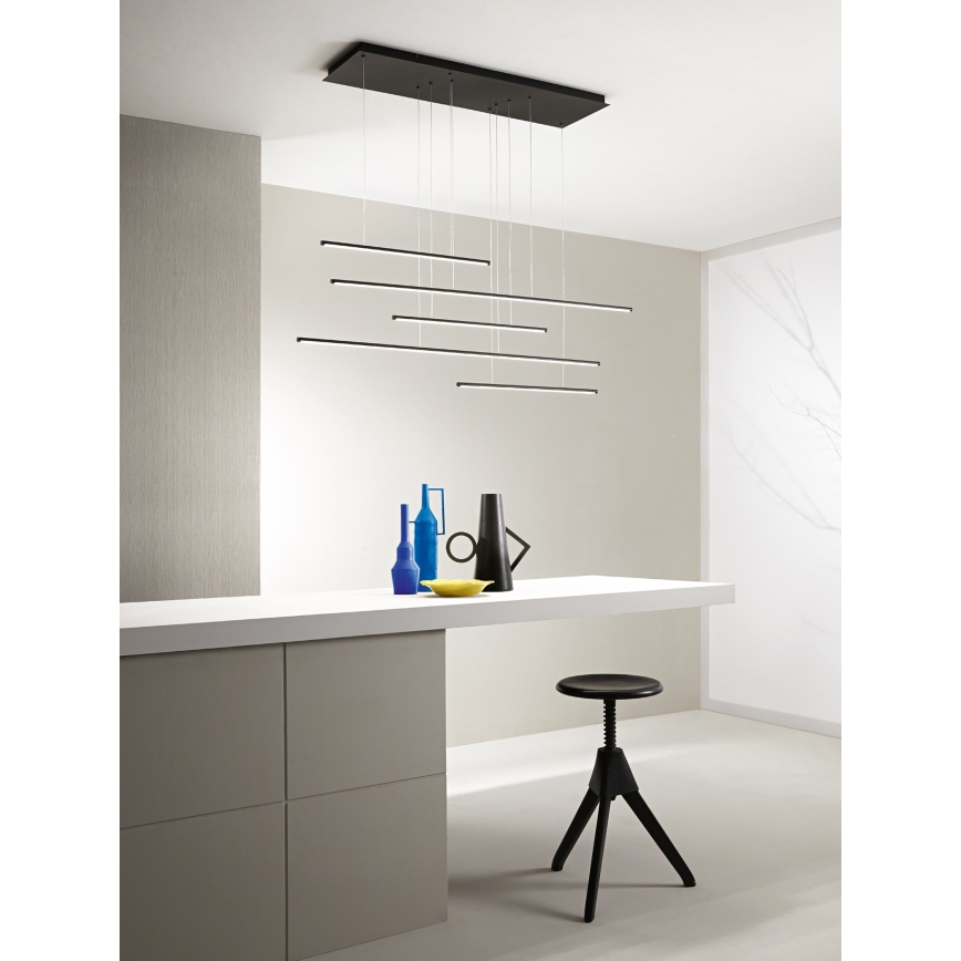 Ondaluce - LED-dimmbare Seilpendelleuchte GENIUS LED/72W/230V schwarz