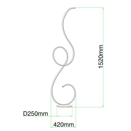 Ondaluce - LED dimmbare Stehleuchte FLOK LED/44W/230V 152 cm weiß
