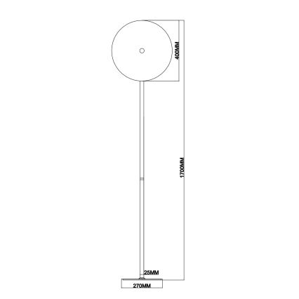 Ondaluce - LED-dimmbare Stehleuchte JOKEY LED/15W/230V 170 cm gold/rauchbeige