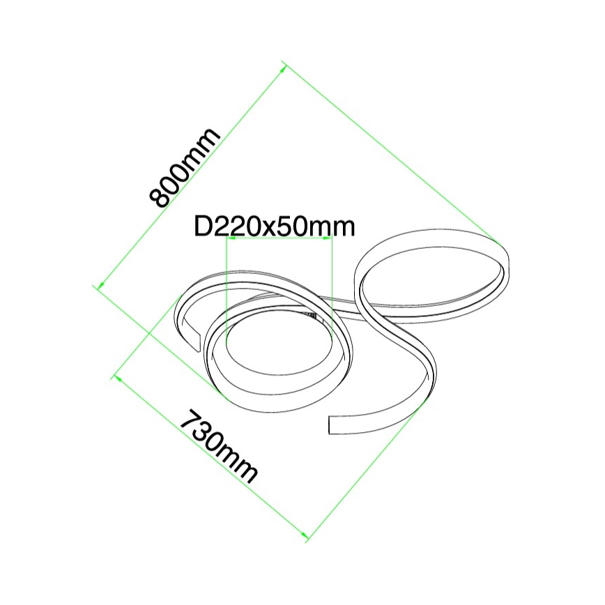 Ondaluce - LED-dimmbare Wandleuchte TWIST LED/57W/230V weiß
