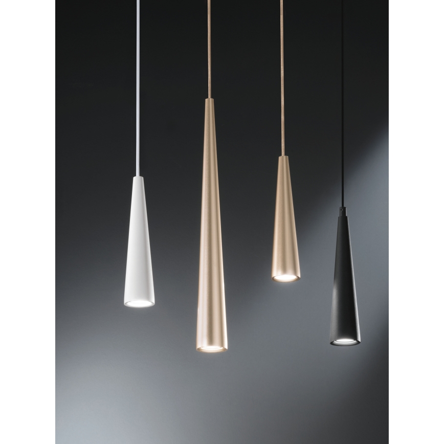 Ondaluce - Pendelleuchte an Kabel NOA 1xGU10/20W/230V Ø 5,5 cm goldfarben