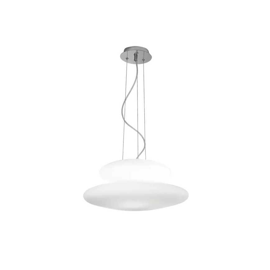Ondaluce - Pendelleuchte an Kabel PAGODA 3xE27/15W/230V + 2xE27/15W Ø 50 cm weiß