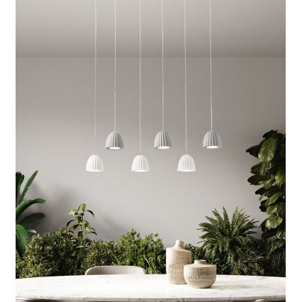 Ondaluce - Pendelleuchte mit Kabel CONCRETE 1x GU10/7,5 W/230 V Ø 10,5 cm Beton/Grau