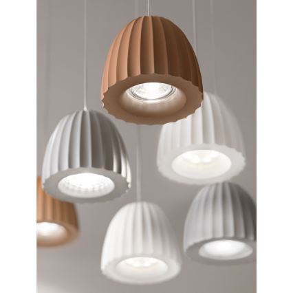 Ondaluce - Pendelleuchte mit Kabel CONCRETE 1x GU10/7,5 W/230 V Ø 10,5 cm Beton/Grau
