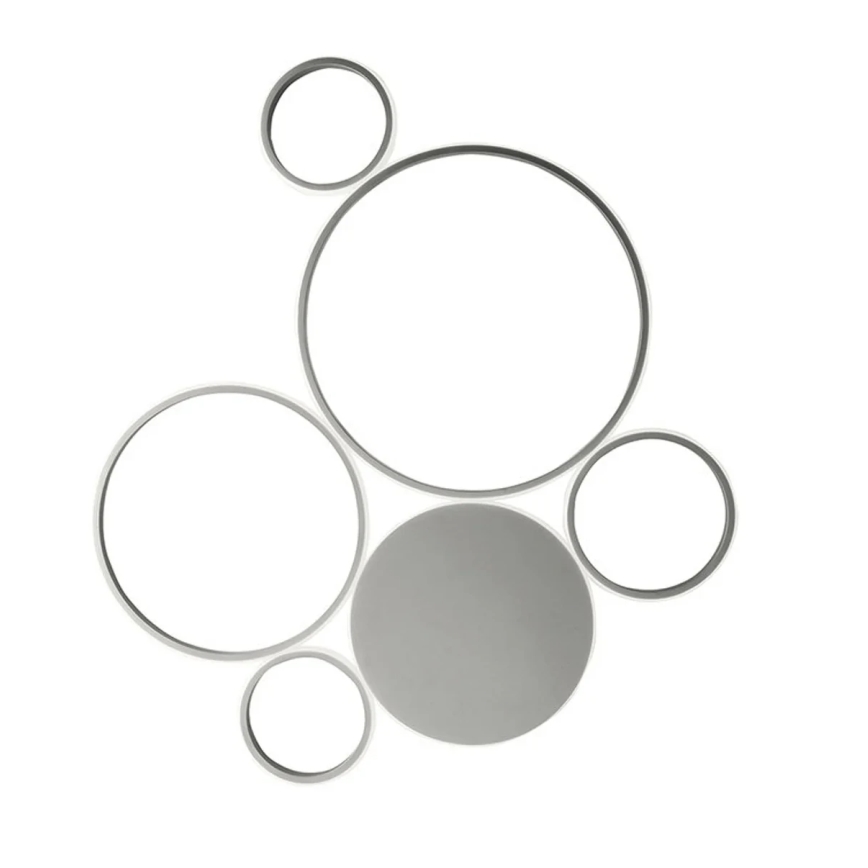 Ondaluce - POIS LED/68W/230V, dimmbare LED-Deckenleuchte, silberfarben