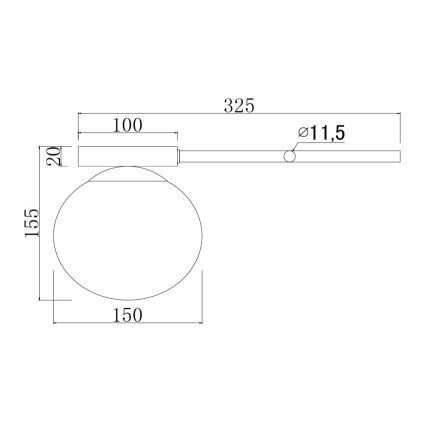 Ondaluce - Wandleuchte JEWEL 1xE14/10W/230V schwarz/rauchschwarz